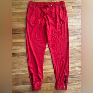 Zyia Red Everywhere Zipper Joggers